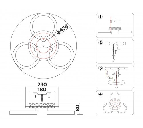 Потолочная люстра Ambrella Light FA3838 FA