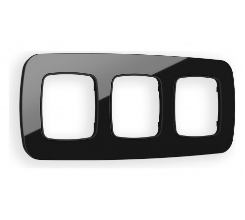 Рамка на 3 поста Ambrella Volt OF350803 Radian Стекло натуральное