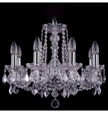Подвесная люстра Bohemia Ivele Crystal 1402/8/160/Ni/Leafs 1402