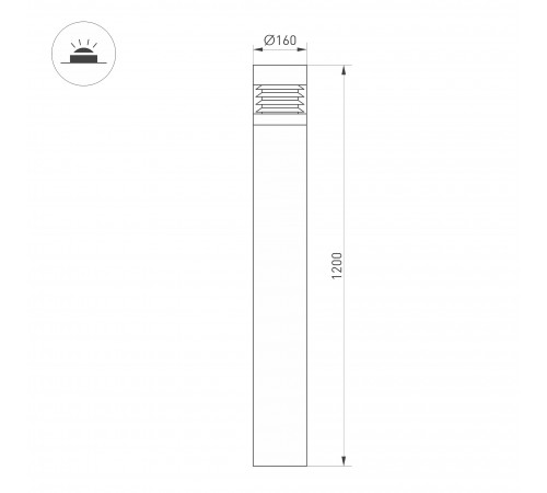Наземный высокий светильник Arlight 047688 LGD-FRESNEL-BOLL