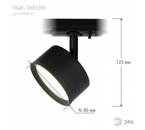 Светильник на штанге Эра TR48 - GX53 BK