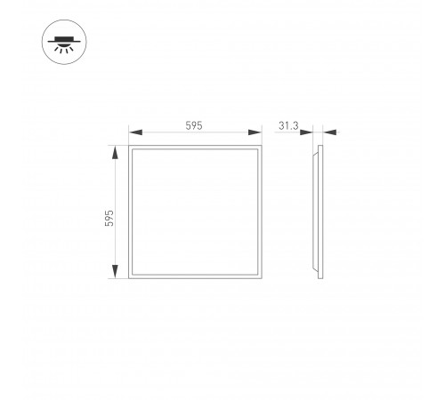 Светильник для потолка Армстронг Arlight 052838 DL-TITAN