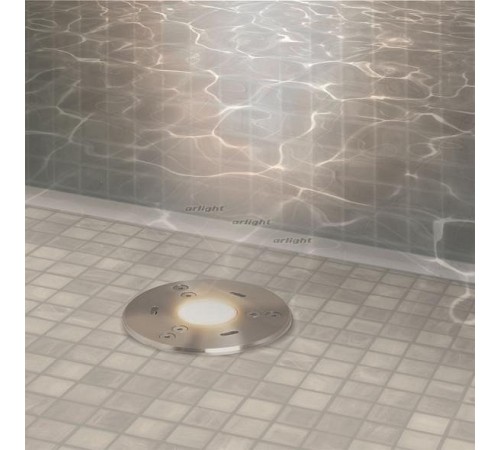 Встраиваемый в дорогу светильник Arlight 024938 KT-AQUA-R85-7W Warm3000 (SL, 25 deg, 12V)