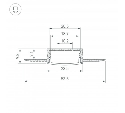 Профиль встраиваемый Arlight 047360 FANTOM