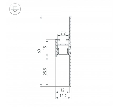 Профиль для плинтусов Arlight 034983 ARH-PLINTUS