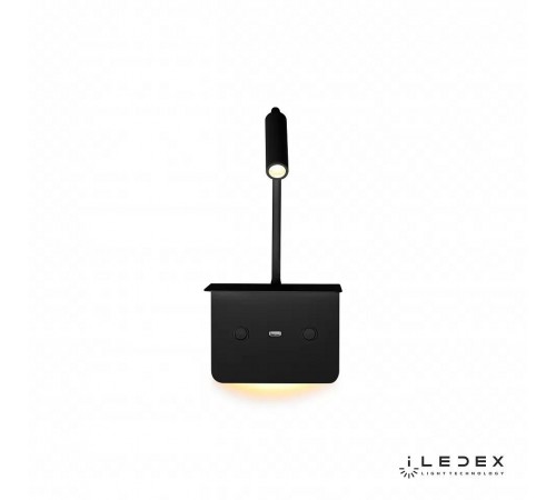 Бра с полкой iLedex 7031C BK Support