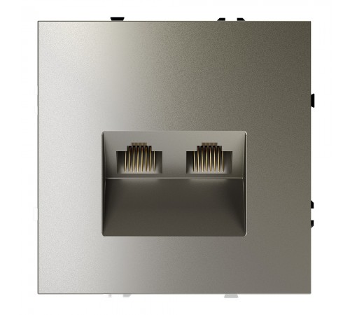 Розетка двойная Ethernet RJ-45 без рамки Voltum VLS060204 S70