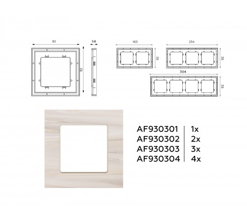 Рамка на 2 поста Ambrella Volt AF930302 Grand