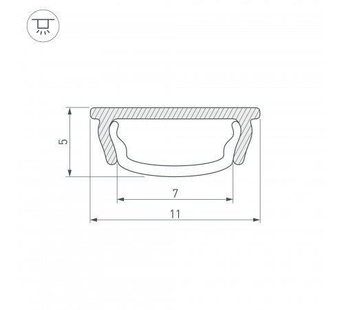 Профиль Arlight 023592 ARH-BENT-W11-2000 ANOD
