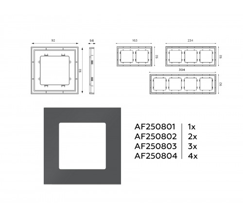 Рамка на 2 поста Ambrella Volt AF250802 Qubi