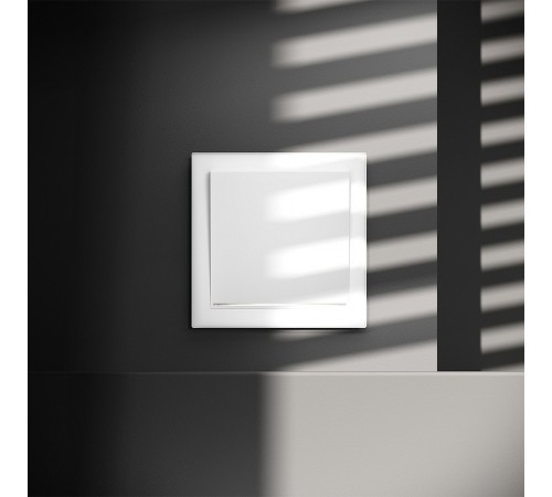 Выключатель проходной одноклавишный с подсветкой без рамки Voltum VLS010402 S70