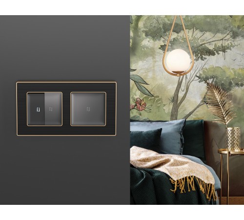 Клавиши для выключателя двухклавишного c подсветкой Ambrella Volt AP9040 Quant