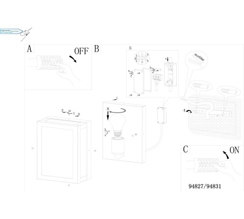 Накладной светильник Eglo 94831 Alamonte 1