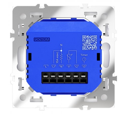 Терморегулятор электромеханический для теплого пола без рамки Voltum VLS070102 S70