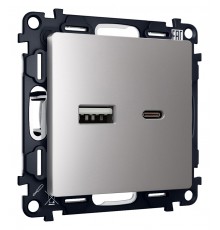 Розетка 2хUSB type A и C без рамки Ambrella Volt MA511010 Quant