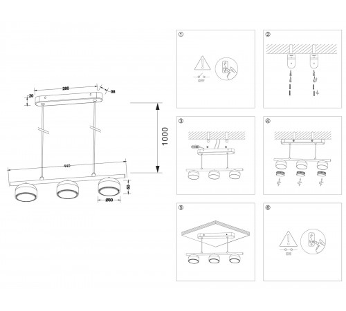 Подвесной светильник Ambrella Light TN71034 TN