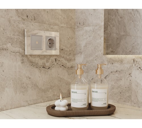 Выключатель одноклавишный с подсветкой без рамки Ambrella Volt MA362010 Quant