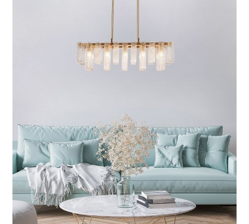 Люстра на штанге Indigo 12027/10PL Brass Brina