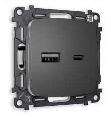 Розетка 2хUSB type A и C без рамки Ambrella Volt MO661010 Quant