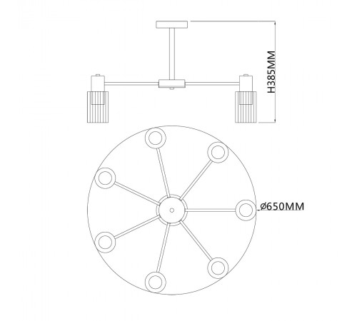 Люстра на штанге Escada 2120/7P Gold Diversity