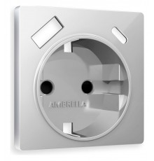 Накладка для розетки с заземлением и со шторками и 2хUSB type A и C Ambrella Volt AP4100 Quant