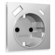 Накладка для розетки с заземлением и со шторками и 2хUSB type A и C Ambrella Volt AP4100 Quant