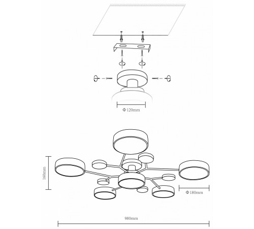 Потолочная люстра Velante 446-207-06 Velante