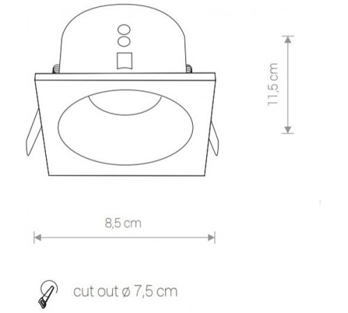 Встраиваемый светильник Nowodvorski 8370 Delta