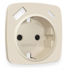 Накладка для розетки с заземлением и со шторками и 2хUSB type A и C Ambrella Volt OP3300 Quant