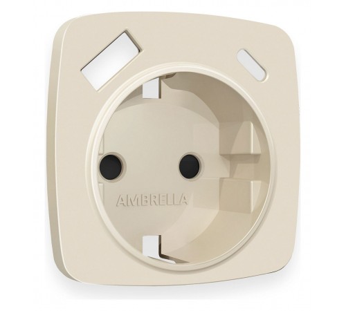 Накладка для розетки с заземлением и со шторками и 2хUSB type A и C Ambrella Volt OP3300 Quant
