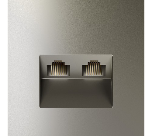 Розетка двойная Ethernet RJ-45 без рамки Voltum VLS060204 S70