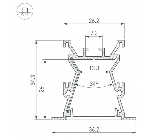 Короб встраиваемый Arlight 027887 Универсальный