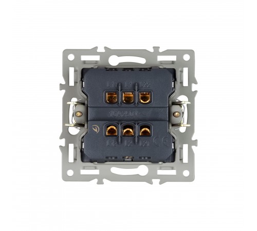 Выключатель проходной двухклавишный без рамки Arlight 43729 SWT