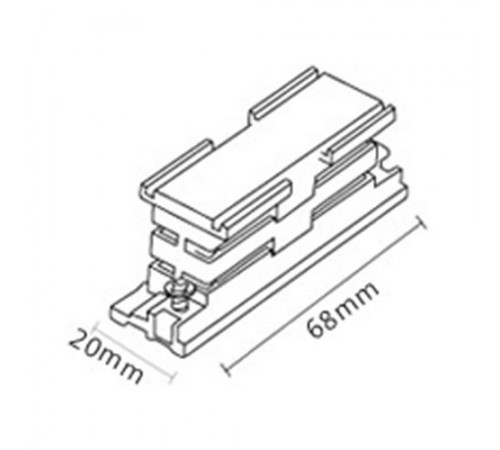 Соединитель линейный для треков Italline WSO 34B black WSO
