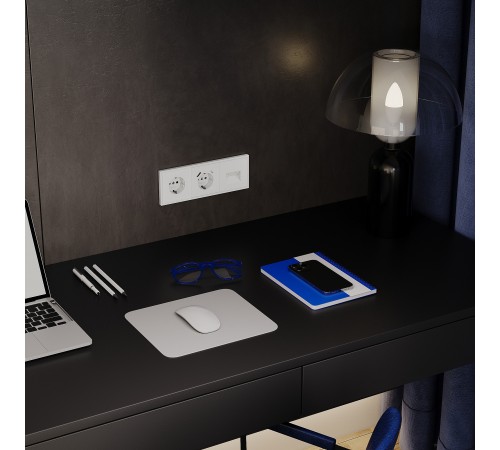 Розетка с заземлением, без рамки Voltum VLS040102 S70