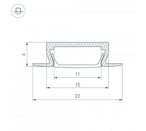 Профиль встраиваемый Arlight 038688 MIC