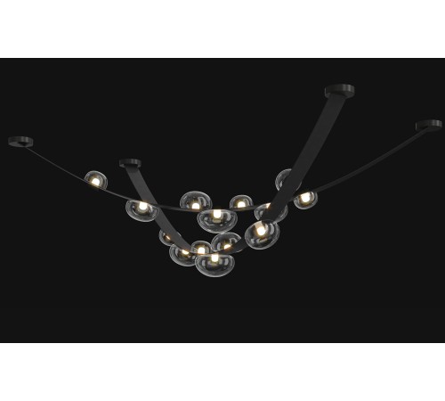 Светильник подвесной Crystal Lux BOSQUE SP7 L3000 BLACK/TRANSPARENT