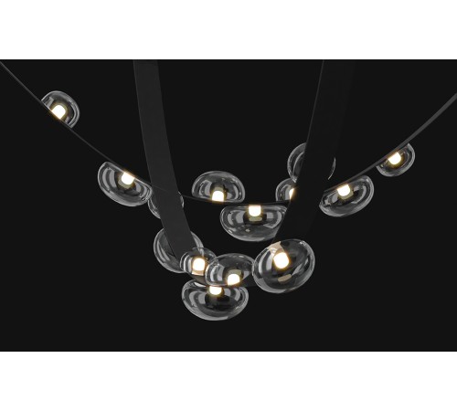 Светильник подвесной Crystal Lux BOSQUE SP7 L3000 BLACK/TRANSPARENT