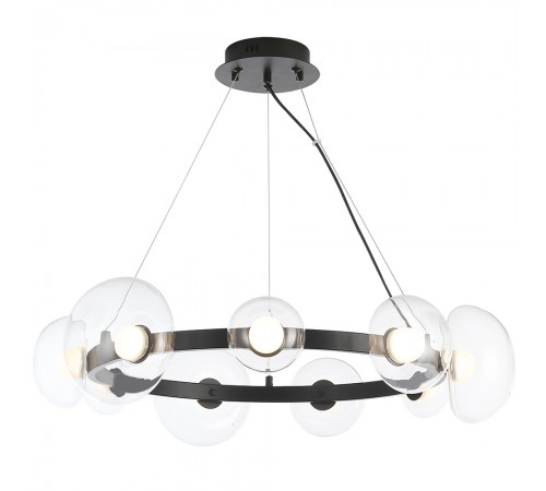 Люстра Crystal Lux BOSQUE SP9 BLACK/TRANSPARENT