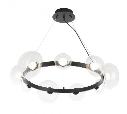 Люстра Crystal Lux BOSQUE SP9 BLACK/TRANSPARENT