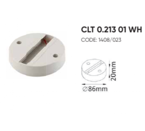 Основание для самостоятельного монтажа трековых однофазных светильников Crystal Lux CLT 0.213 01 WH