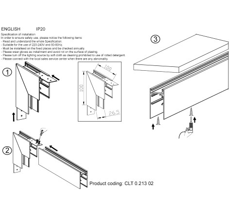 Внутренний соединитель для магнитного накладного шинопровода угловой Crystal Lux CLT 0.213 02 BL
