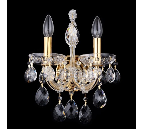 Бра Crystal Lux ISABEL AP2 GOLD/TRANSPARENT