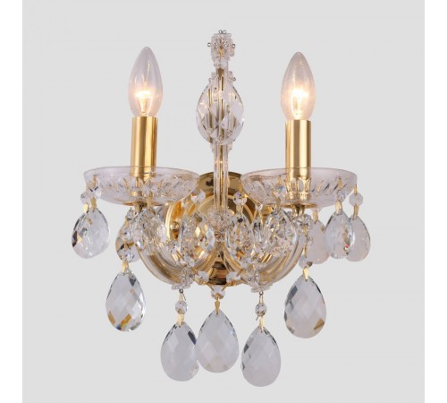Бра Crystal Lux ISABEL AP2 GOLD/TRANSPARENT