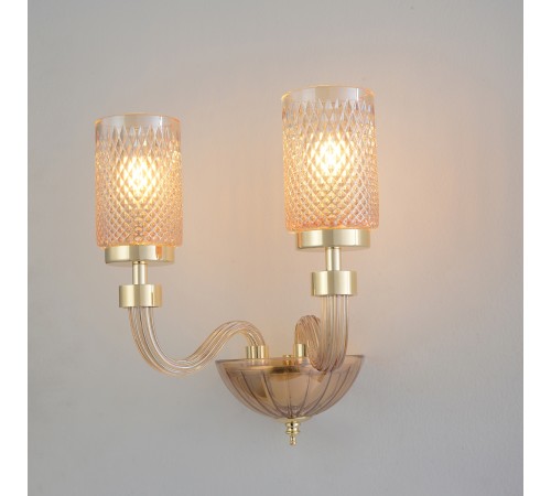 Бра Crystal Lux SILVESTRO AP2 AMBER