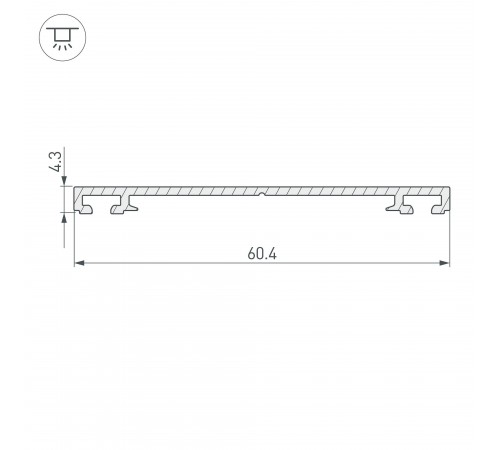 Крепеж Arlight 019869 PHS-3X-BASE-H4.3-2000 ANOD
