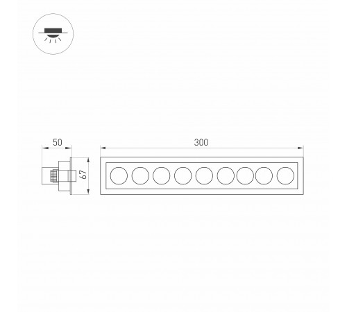 Встраиваемый светильник Arlight 032231 ORIENT