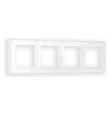 Рамка на 4 поста Ambrella Volt AF380104 Platos Стекло натуральное