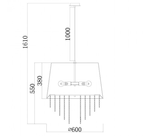 Подвесной светильник Escada 652/5S Black Charm