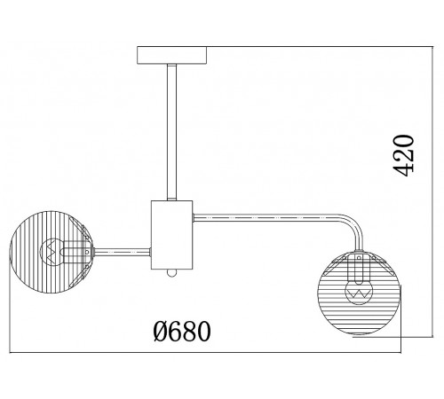 Люстра на штанге Escada 646/6P Twilight
